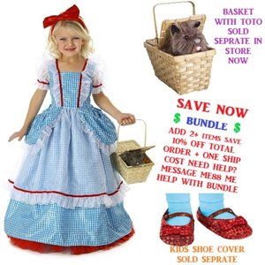 Wizard of Oz Dorothy Deluxe  Pocket Princess KIDS Costume  🆕SHIPS FAST😮‍💨⚡🚚